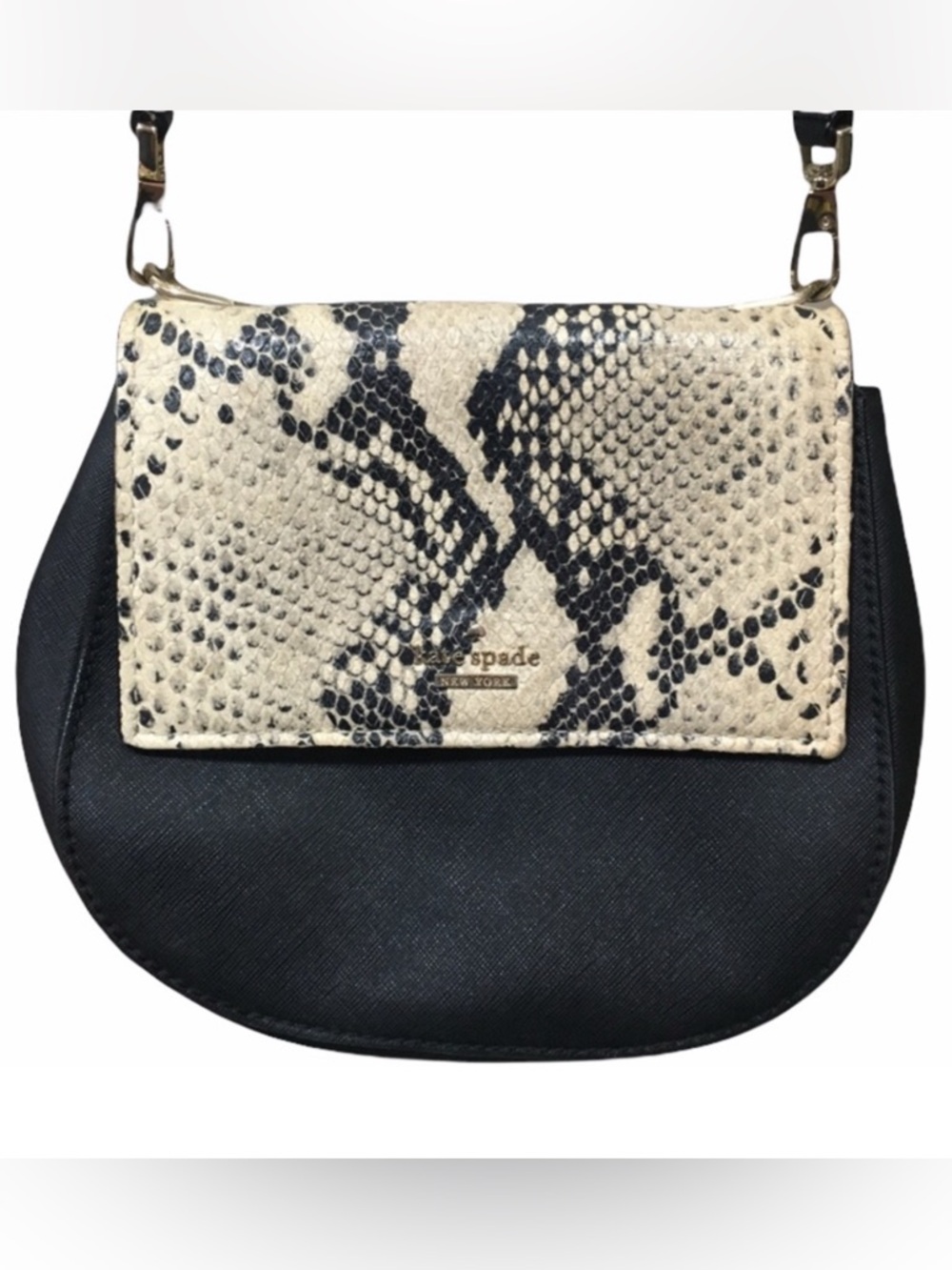 Kate Spade Black Snake Crossbody Purse Bag